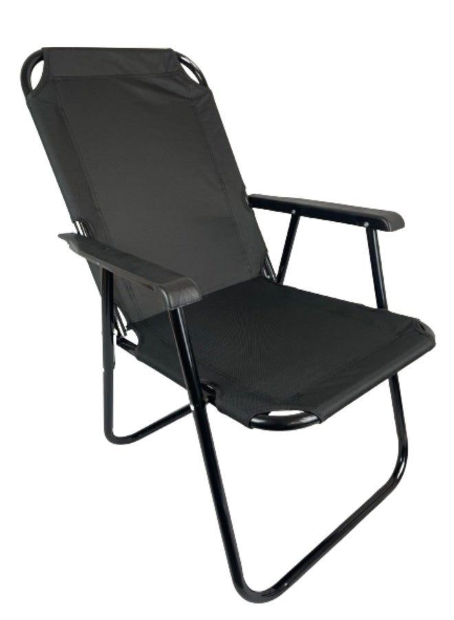 ZESTU Premium Portable Camping Chair –Supports 80KG – Foldable Fishing, Beach & Travel Seat, Sturdy Metal Frame, Oxford Fabric, Lightweight, Easy Carry for Outdoor, Picnic, Hiking - Image 5